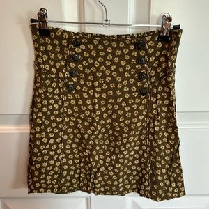 Madewell floral mini skirt size XXS